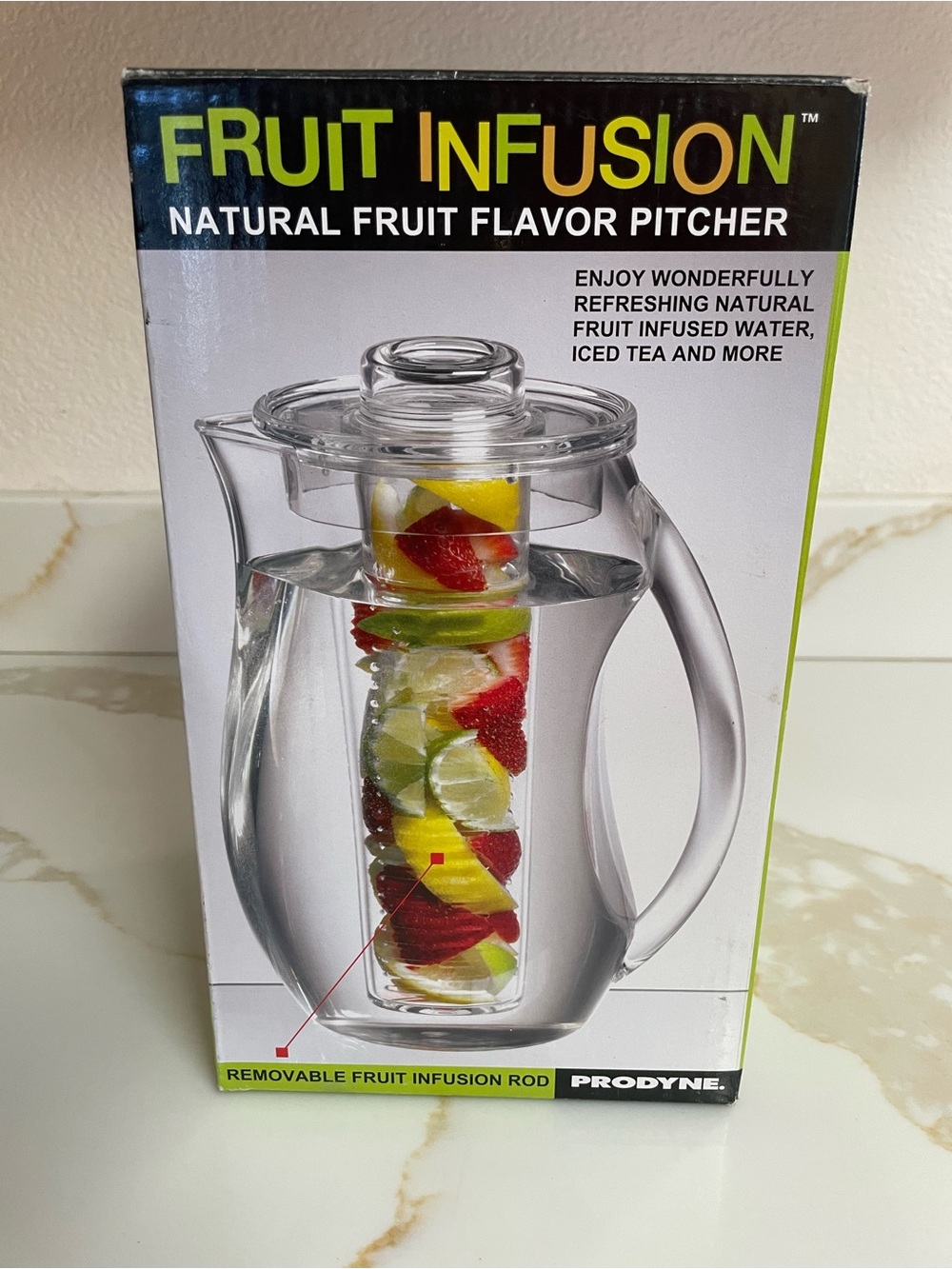 PRODYNE Fruit Infusion 93oz Clear Pitcher